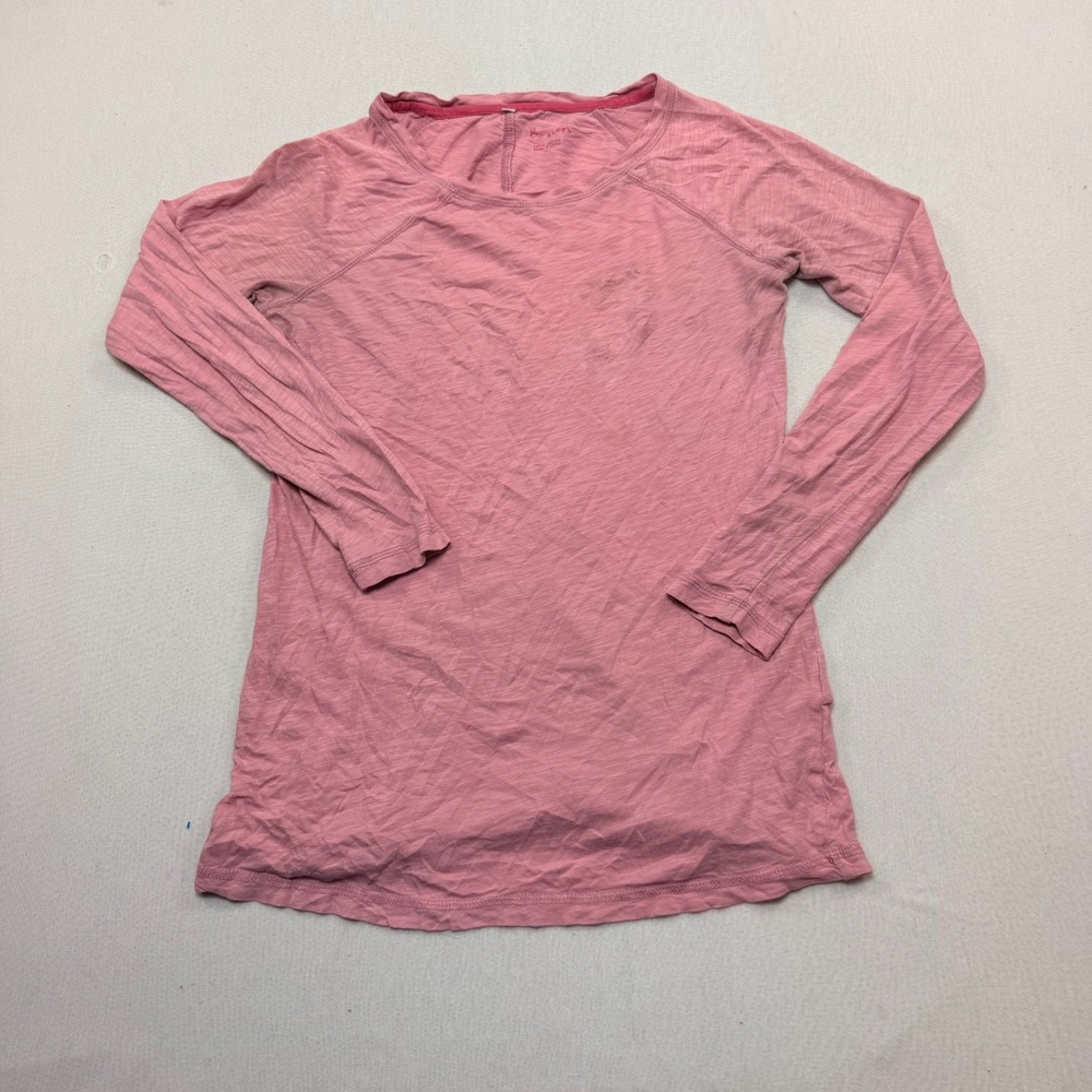 Boden Long Sleeve Top Women Size Four Pink Excellent Slub Cotton Raglan Tee